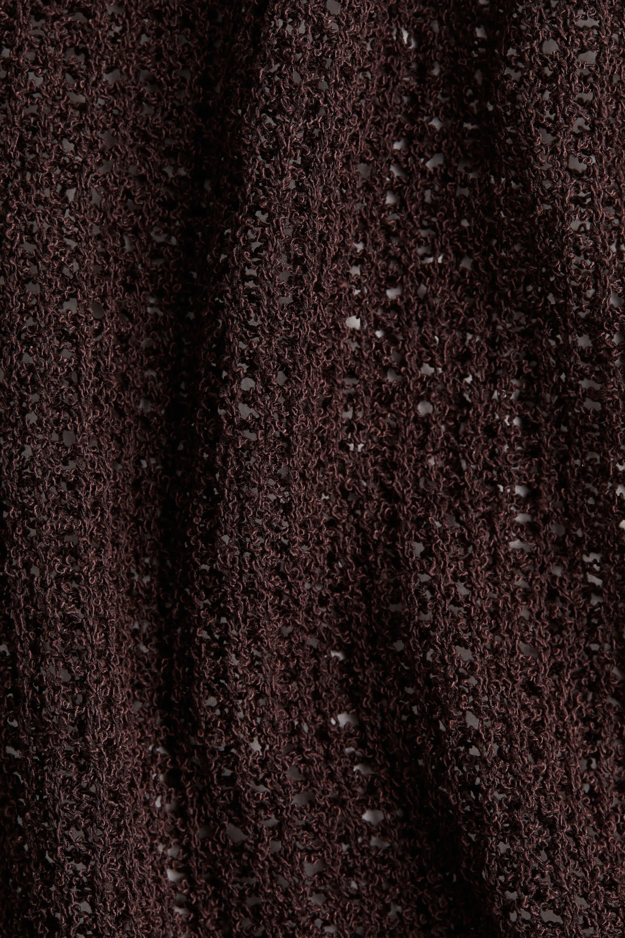 Robe de plage en maille lâche - Marron foncé