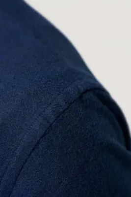 La chemise en flanelle - Bleu foncé — photo 4
