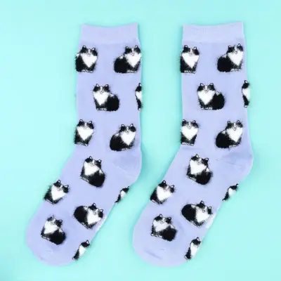 Chaussettes Chat Noir & Blanc Coucou Suzette — photo 3