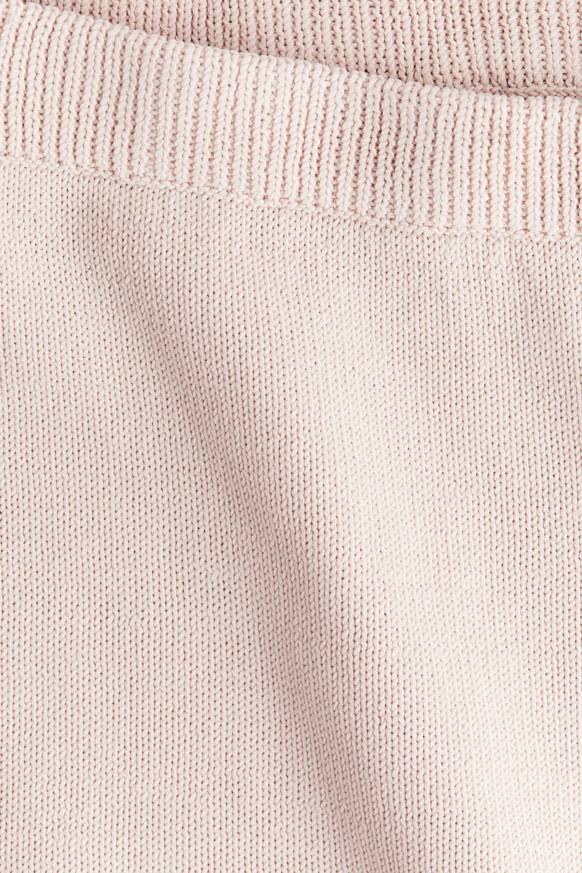 Short en maille - Rose poudré