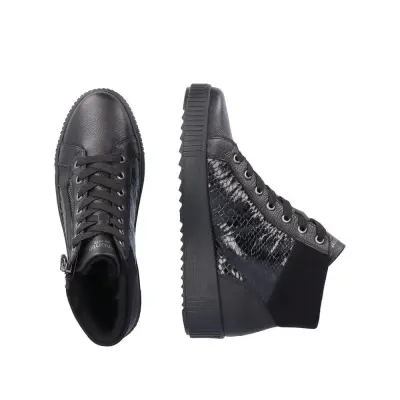 Bottines Remonte R7997-01 Noires - Zip Boucle Grande Pointure Femme — photo 5