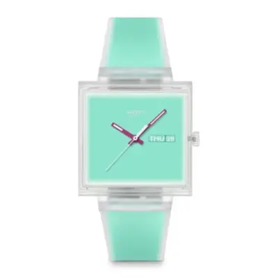 Montre Swatch SO38K702 - WHAT IF...SEE THRU MINT? — photo 1