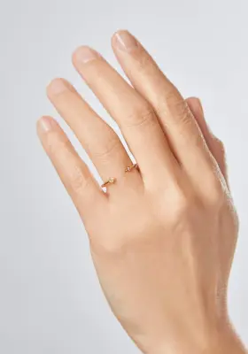 BAGUE ALICE - Or blanc 18 carats — photo 2