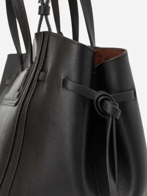 Sac fourre-tout en cuir - Noir — photo 5