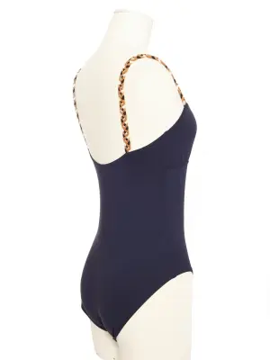 Maillot de bain une pièce bleu violet bretelle tressées Prix boutique 450€ Taille XS/S — photo 2