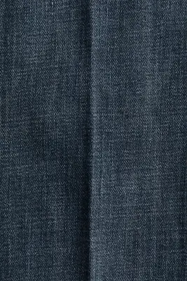 Wide High Waist Ankle Jeans - Bleu denim foncé — photo 5