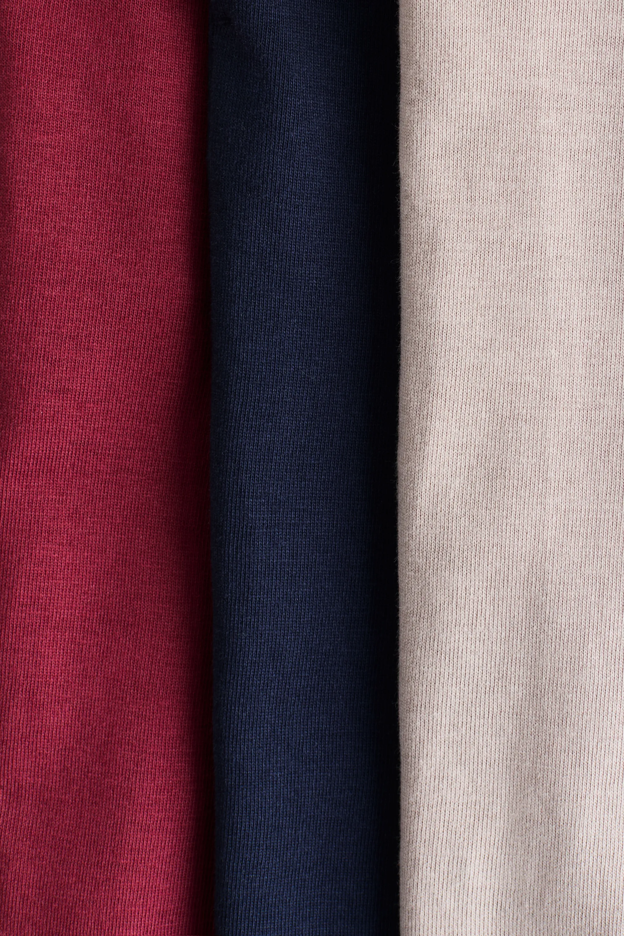 Lot de 3 pantalons jogger en coton - Rouge/bleu marine/beige