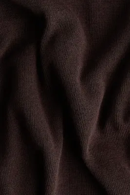 Top en maille fine avec détail à nouer - Marron foncé — photo 3