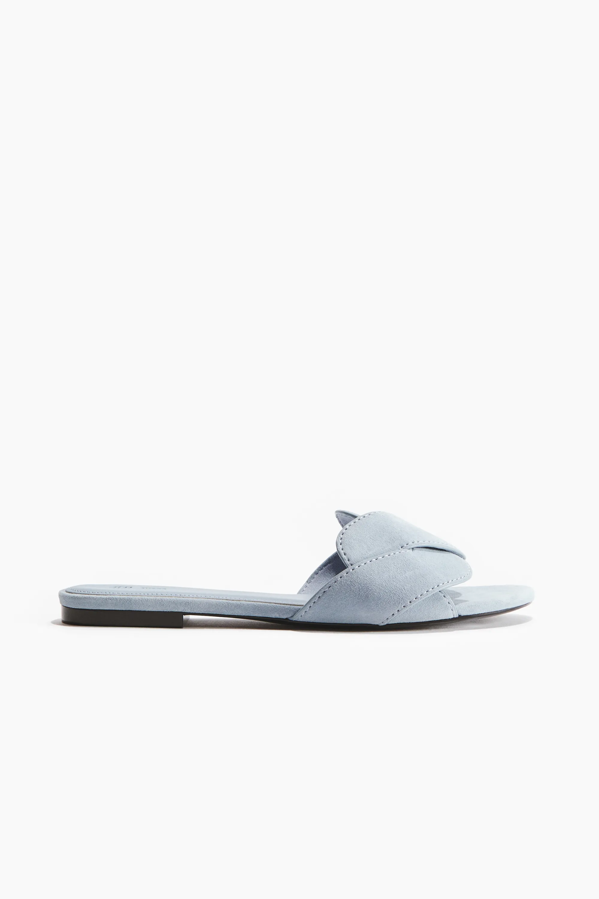Sandales en cuir - Bleu ancien clair