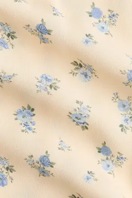 Robe en viscose avec jupe évasée - Jaune clair/fleuri — photo 4