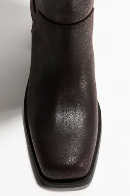 Bottes de hauteur genou - Marron foncé — photo 3