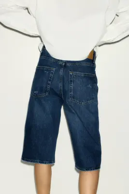 Short Bermuda en denim - Bleu denim foncé — photo 3