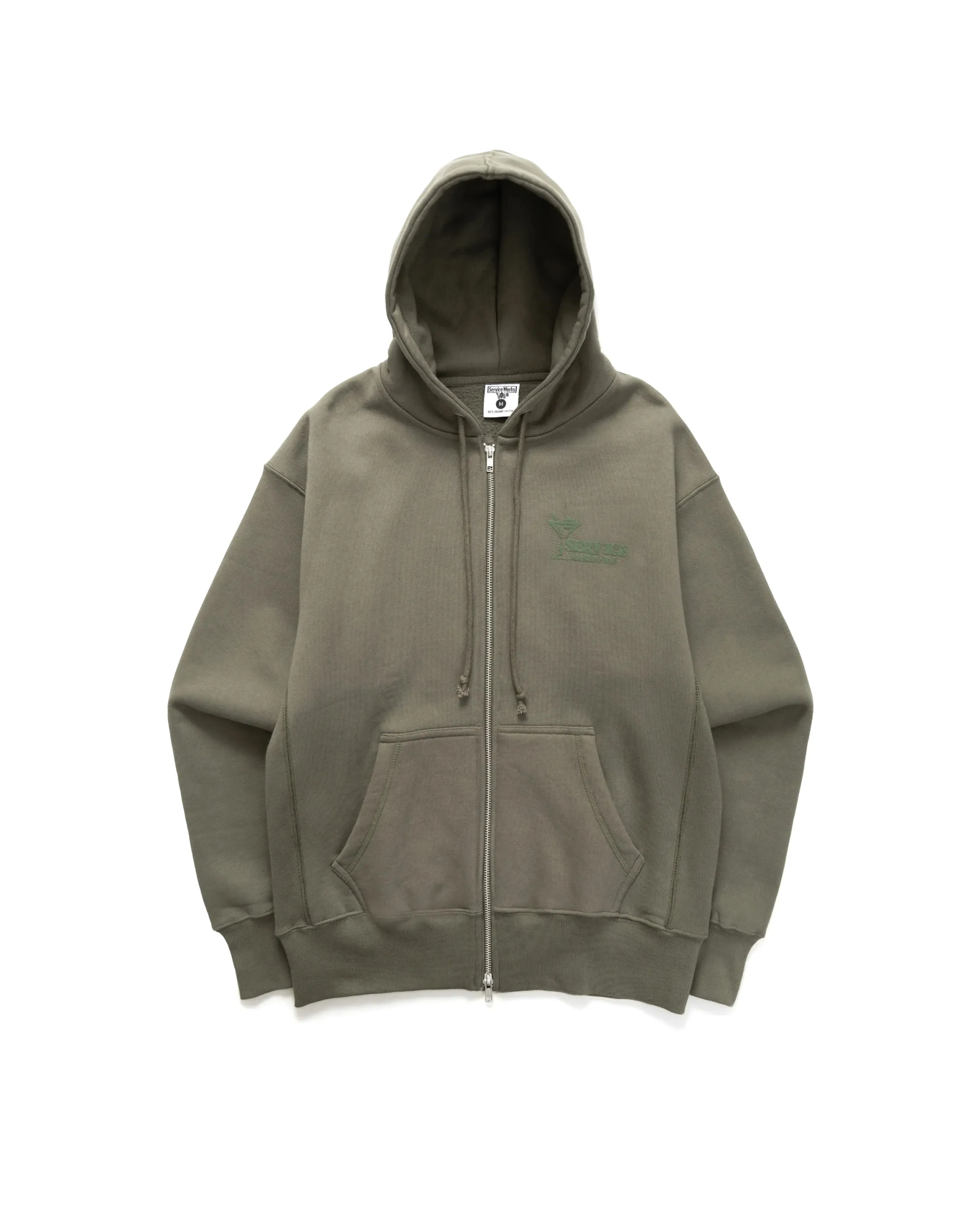 Martini Zipper Hoodie Olive