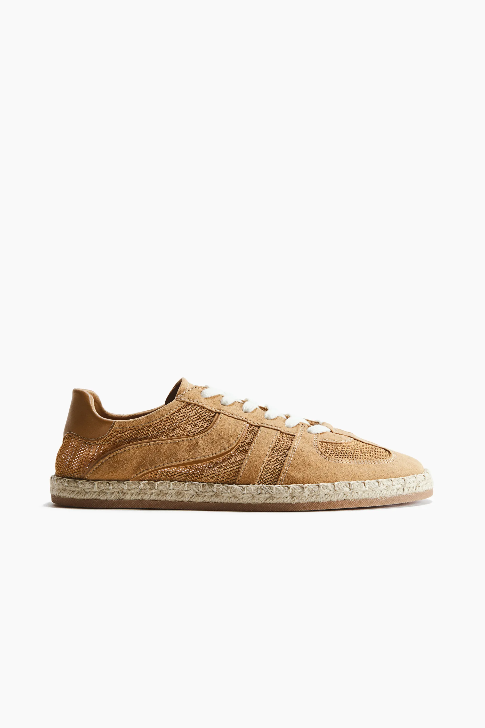 Sneakers façon espadrilles - Beige foncé