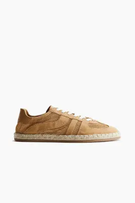 Sneakers façon espadrilles - Beige foncé — photo 1