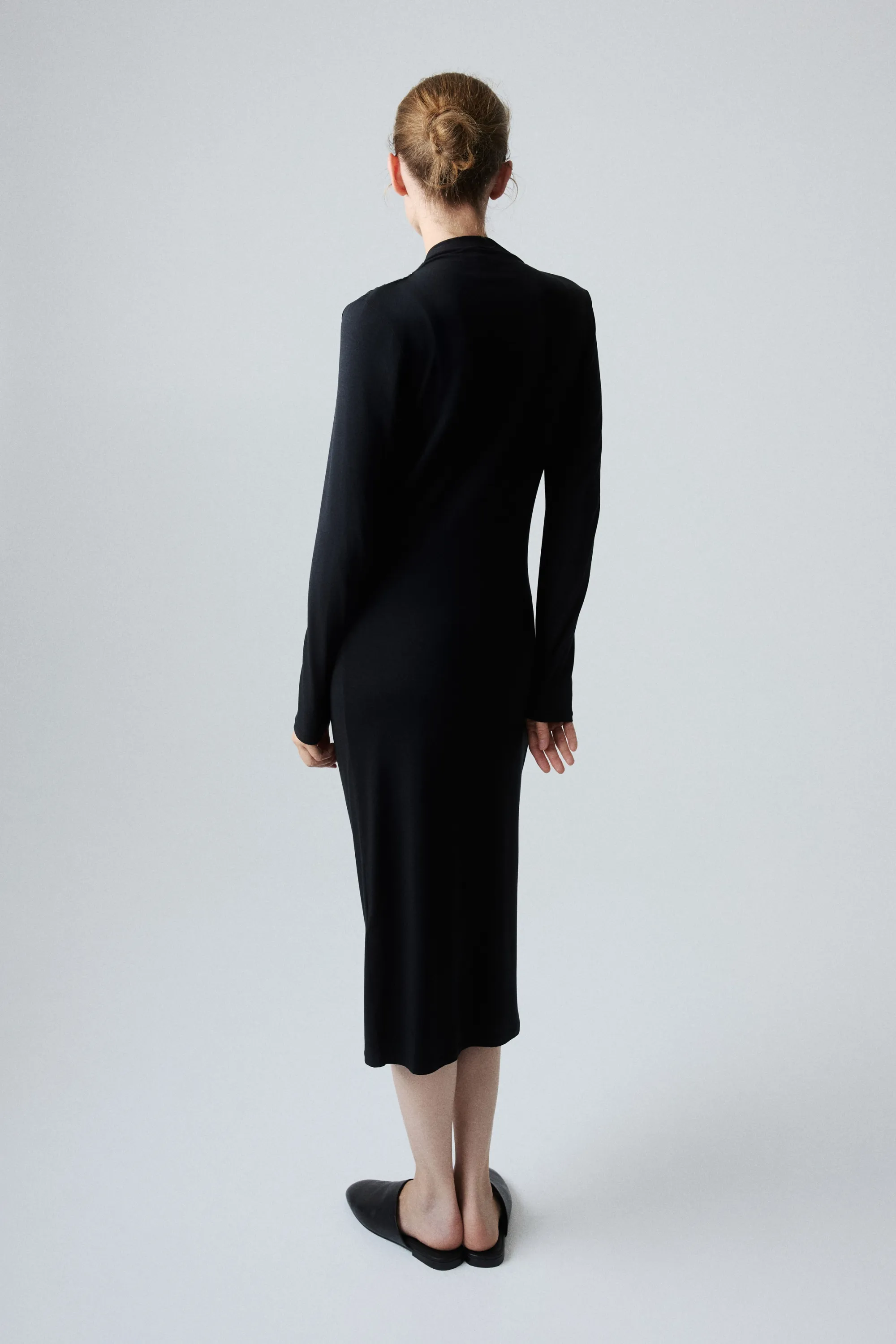 MAMA Robe moulante en modal - Noir