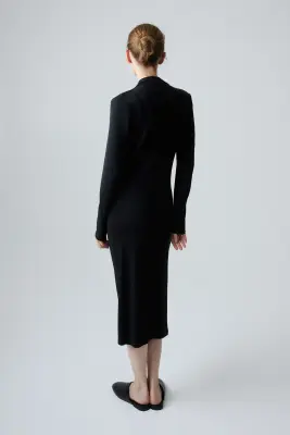 MAMA Robe moulante en modal - Noir — photo 1