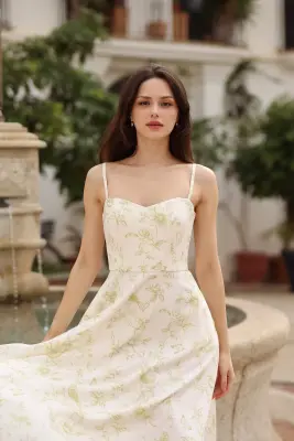 Barbie Corset Dress - Olive Toile de Jouy — photo 3