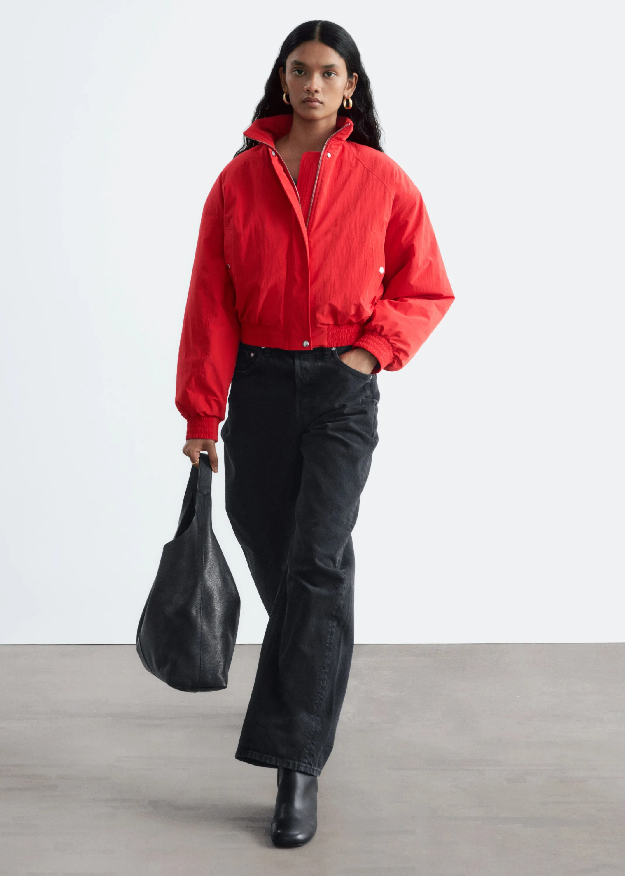 Veste style bomber d’inspiration années 80 - Rouge