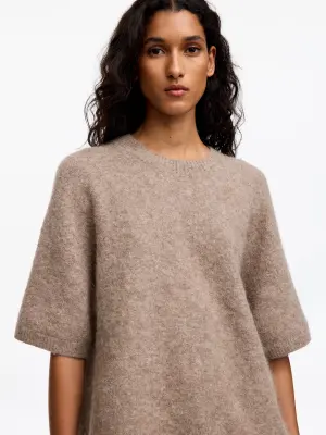 Pull en mélange de laine et d'alpaga - Taupe clair — photo 3