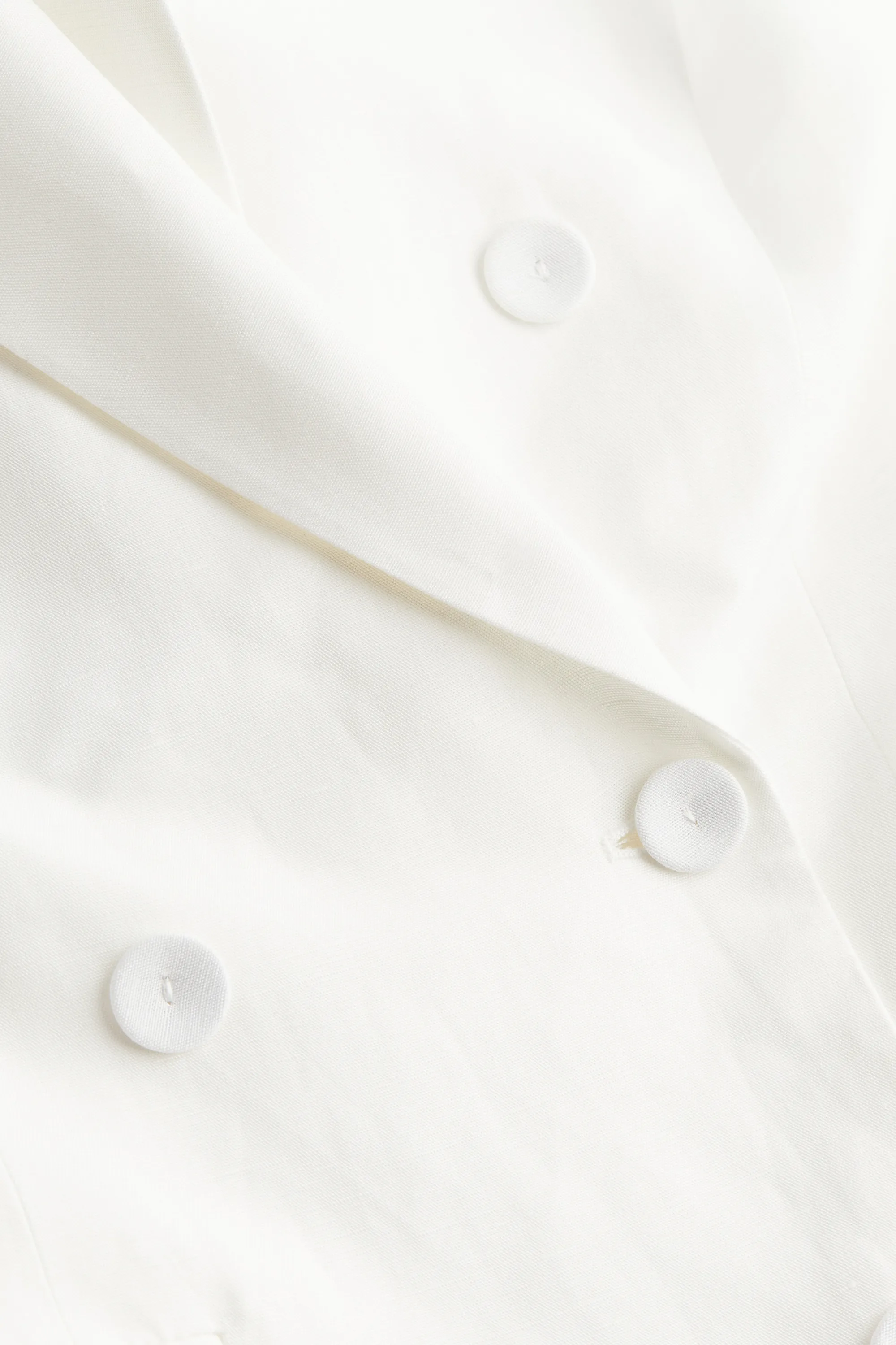 Robe blazer dos nu en lin mélangé - Blanc
