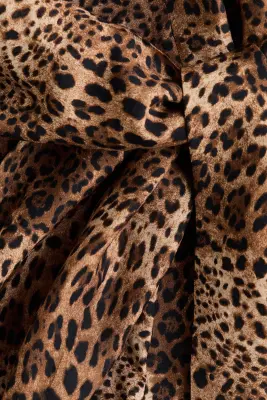Robe sans manches avec détail croisé - Marron/imprimé léopard — photo 4