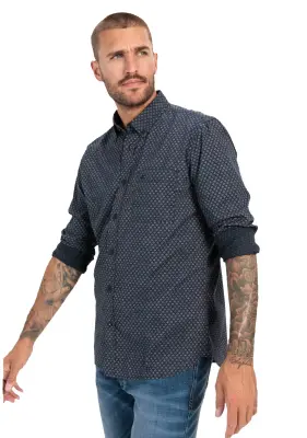 CAMEL ACTIVE CHEMISE IMPRIME Marine — photo 4