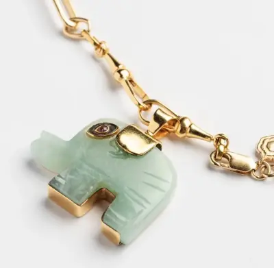 Nouveau ! BOHEMIAN RHAPSODIE PARIS Sautoir Dumbo Amazonite Grosse Maille — photo 1