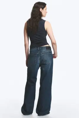 Jean droit ample taille basse Missy - Milano Blue - Bleu foncé — photo 3