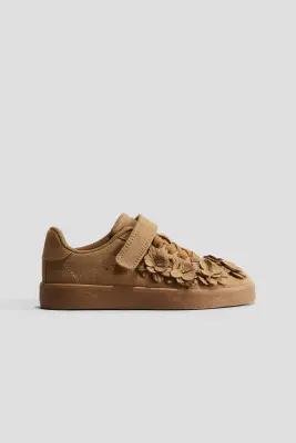 Sneakers à fleurs - Beige — photo 1
