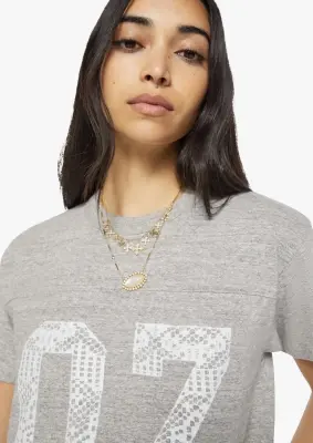 Nouveau ! MOTHER T-shirt The Footballer Heather Grey — photo 4