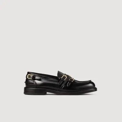 Mocassins en cuir à boucles