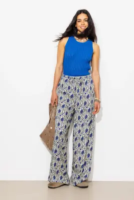 Pantalon large ceinturé Femme — photo 2