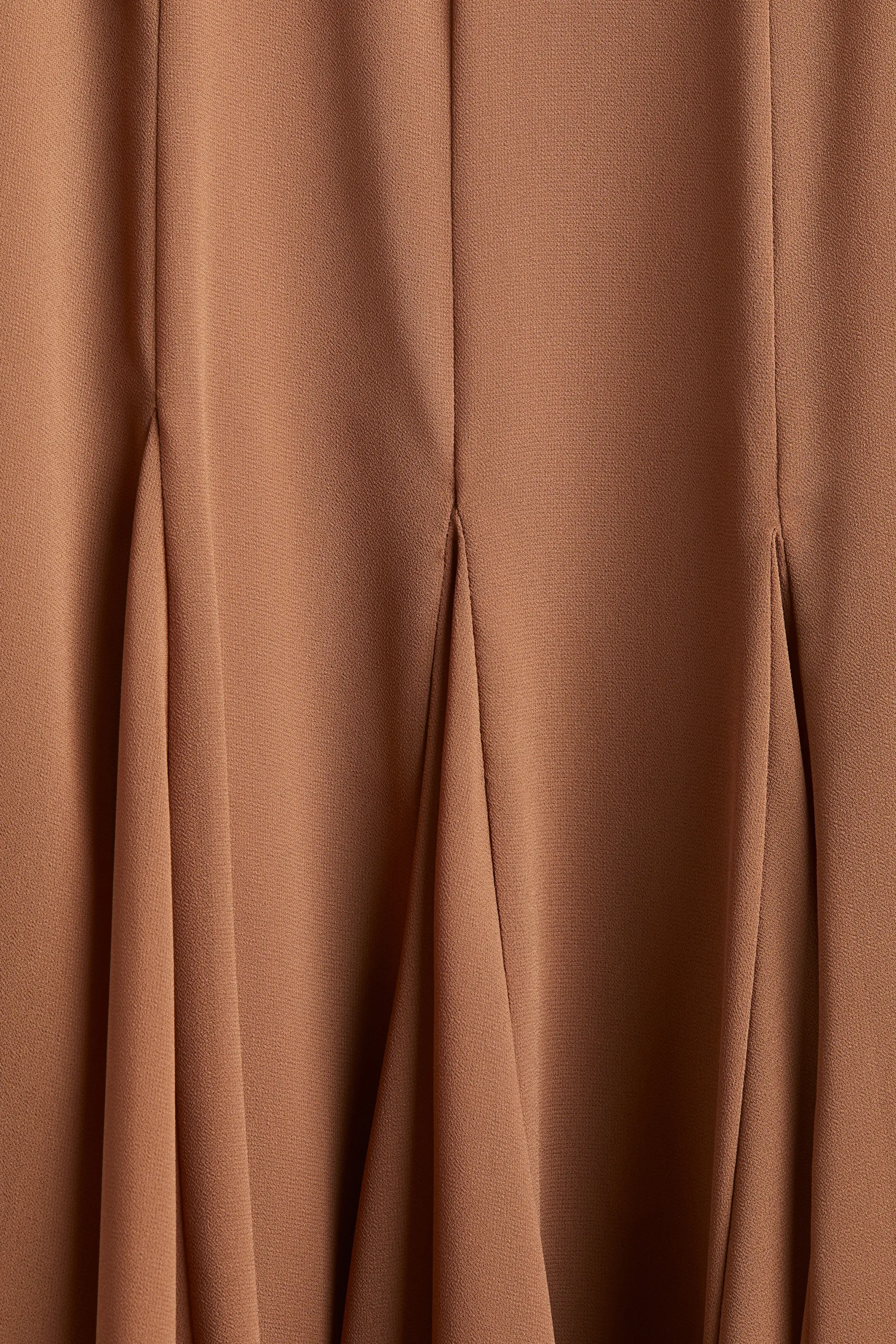 Robe à bretelles fines en mousseline - Marron