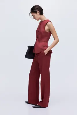 Pantalon chic - Rouge foncé — photo 1