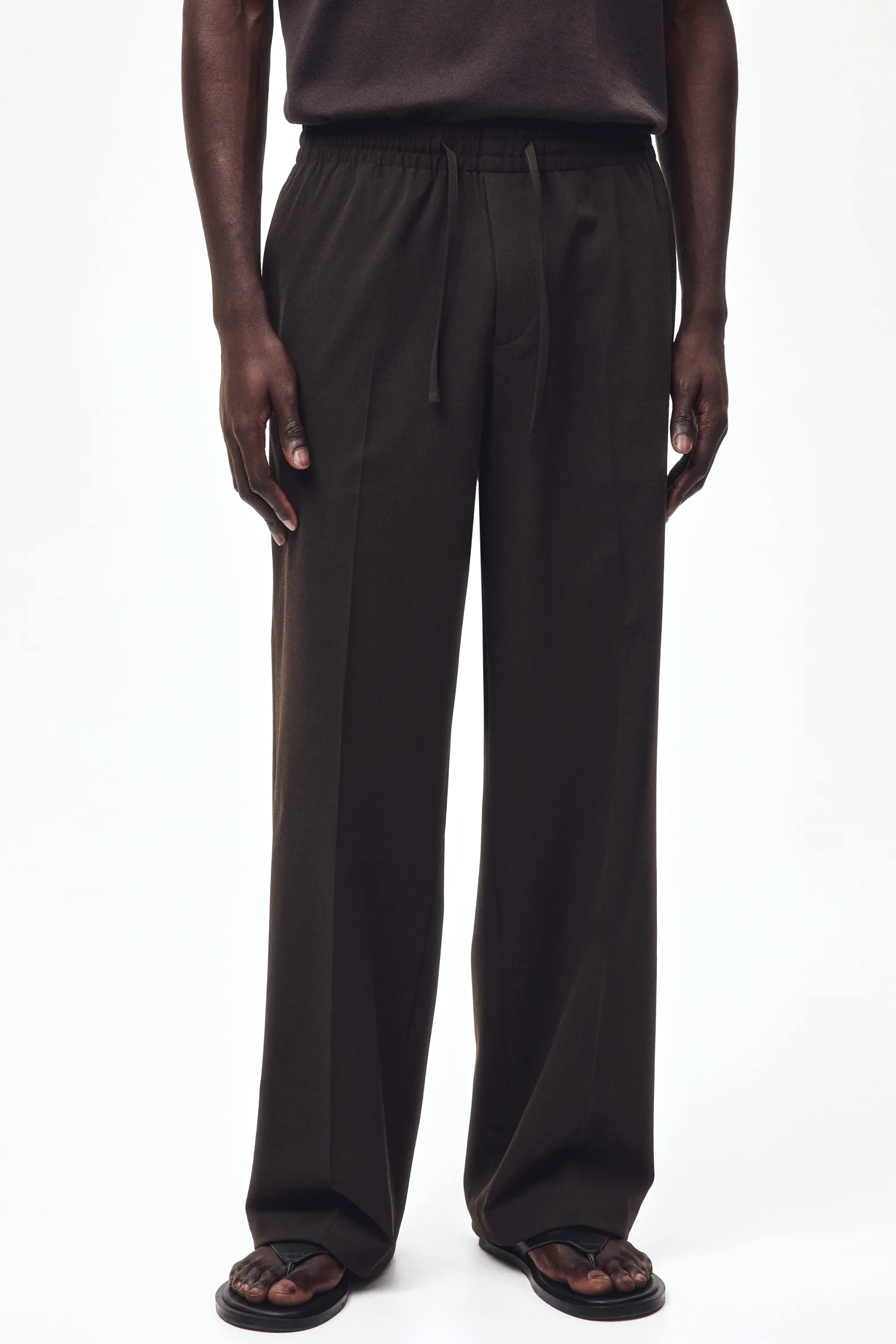 Pantalon Loose Fit - Marron foncé