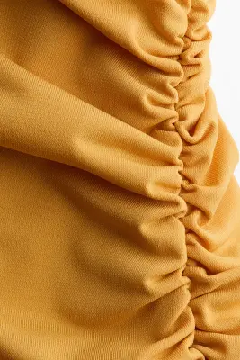 Robe dos nu à effet drapé - Orange — photo 5