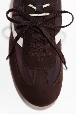 Sneakers - Marron foncé/crème — photo 2