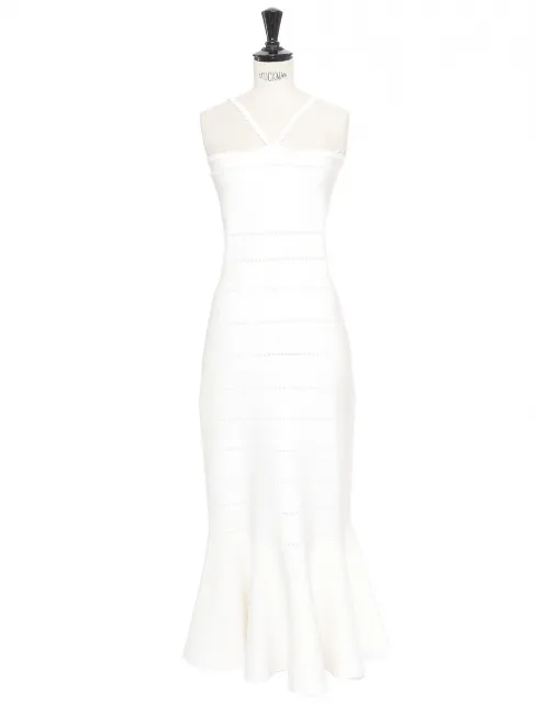 Robe midi stretch près du corps bretelles scalloped Prix boutique 690€ Taille XXS