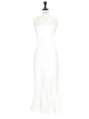 Robe midi stretch près du corps bretelles scalloped Prix boutique 690€ Taille XXS — photo 1