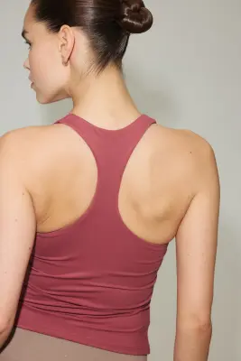 Top de sport avec soutien-gorge intégré SoftMove™ - Marron pourpre clair — photo 2