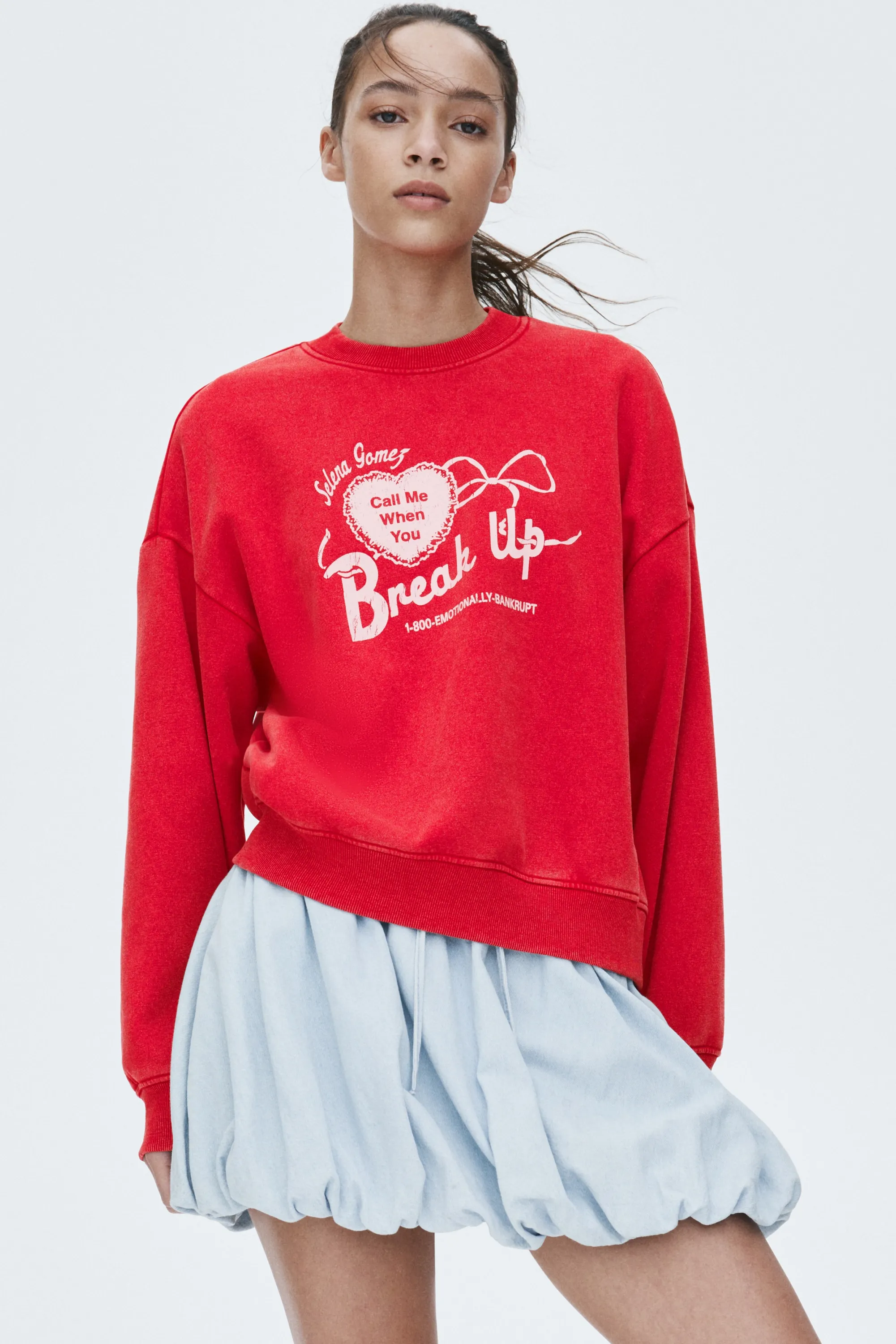 Sweat avec motif - Rouge/Selena Gomez