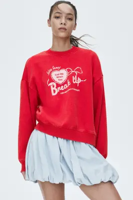 Sweat avec motif - Rouge/Selena Gomez — photo 1