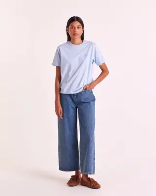 Tee-shirt Bree brodé bleu ciel — photo 4
