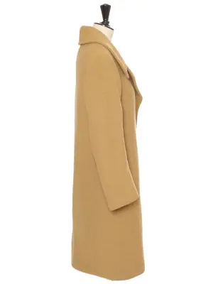 Manteau long en laine jaune moutarde kaki Prix boutique 3000€ Taille 38 — photo 4