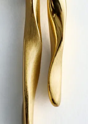 Pendants d’oreilles torsadés - Doré — photo 1