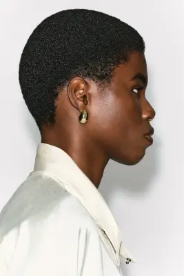 BOUCLES D'OREILLES DÔME ARRONDIES - DORÉ — photo 1