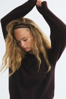 Pull - Marron foncé — photo 2