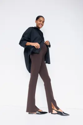 MAMA Pantalon en jersey romanite - Marron foncé — photo 1