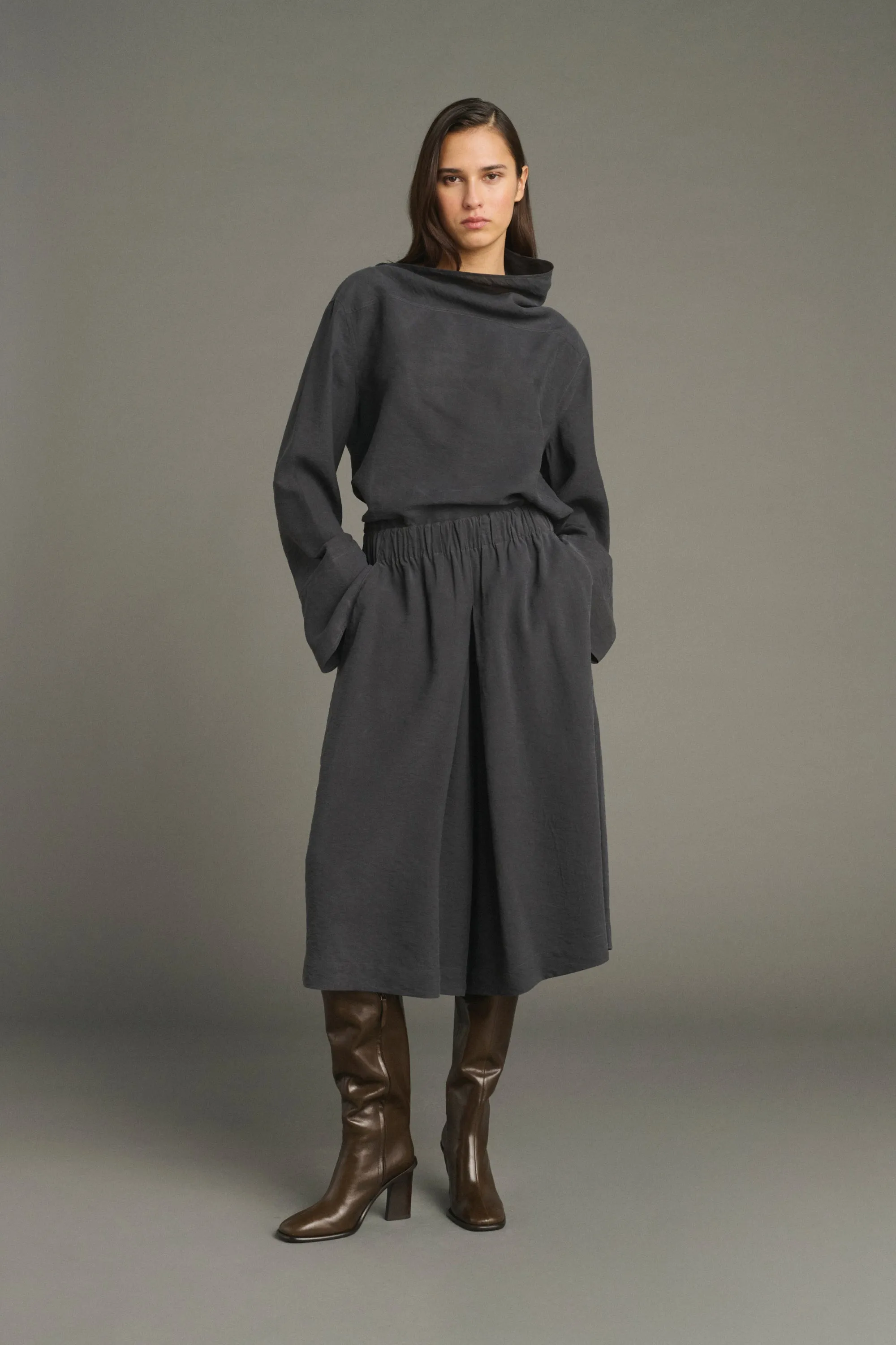 JUPE-CULOTTE LEXIE GRIS ANTHRACITE